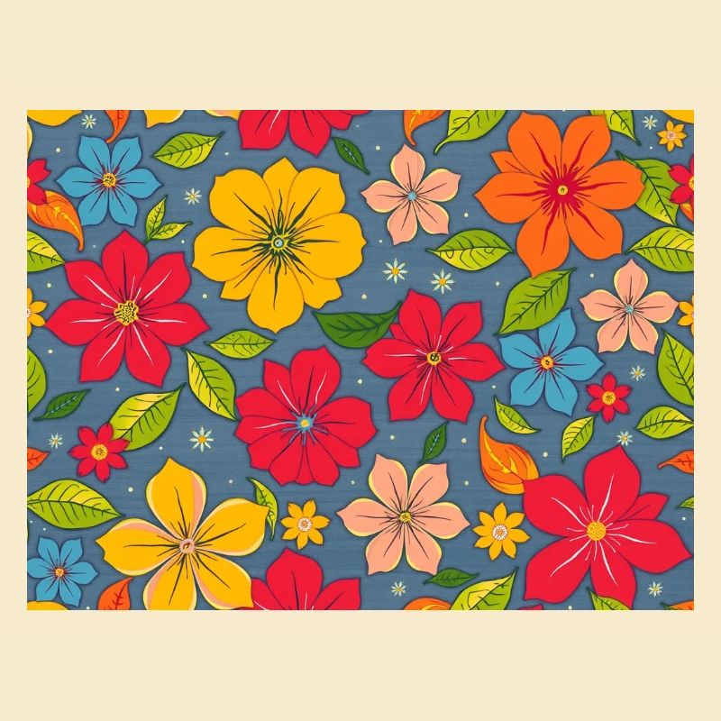 Blumenmuster im Boho-Design
