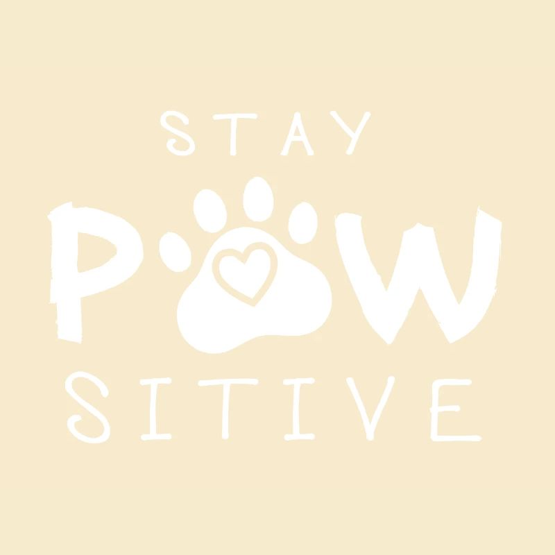 Reste Pawsive, Jeu de mots animal, Reste positif, Patte,
