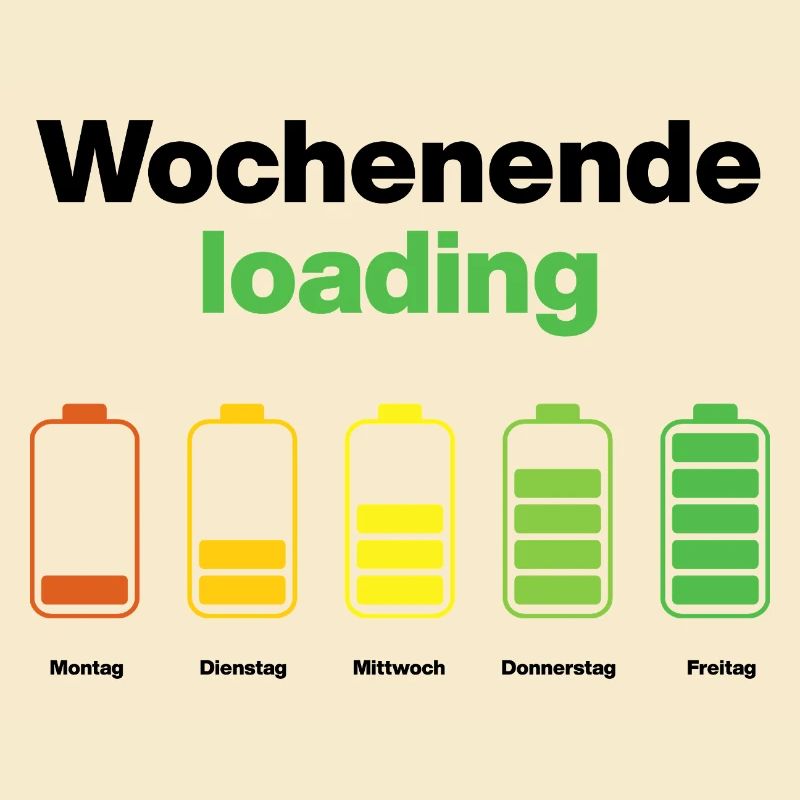 Weekend loading – battery full on Friday, work