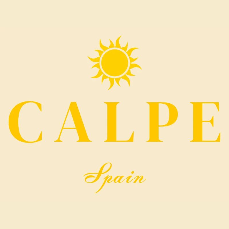 Calpe Spanien Sonnenemblem