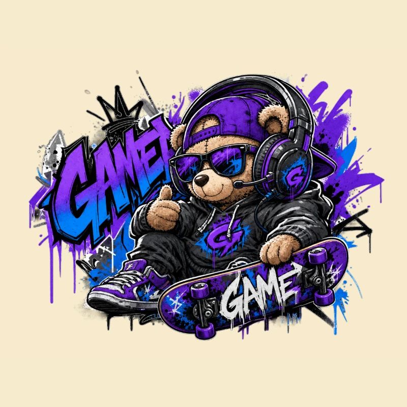 Game Bear Skate Graffiti