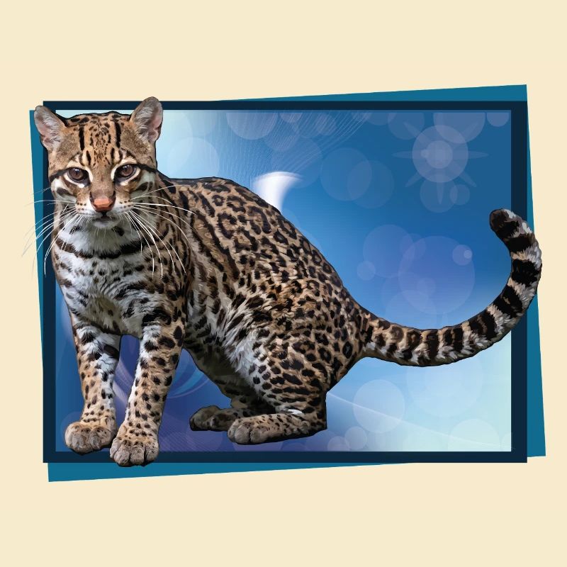 Blauer Leoparden-Bokeh