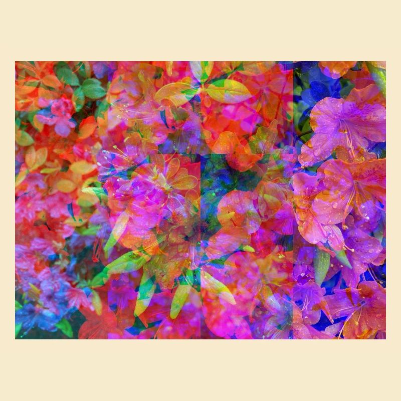 Collage de Fleurs d’Explosion de Couleur