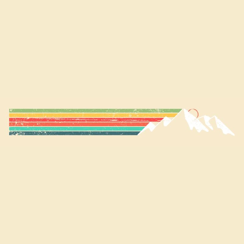 Mountain Ridge Rainbow Stripes
