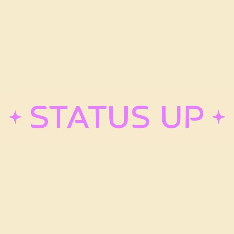 Status Up Level Up Gaming Text Vector
