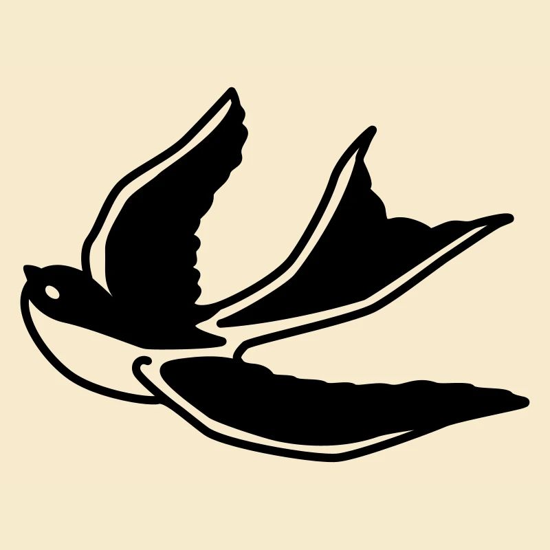 Swallow – Elegant bird in flight as a silhouette
