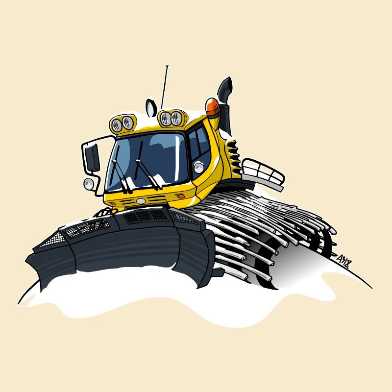 gelber Schneeschaufelschnee