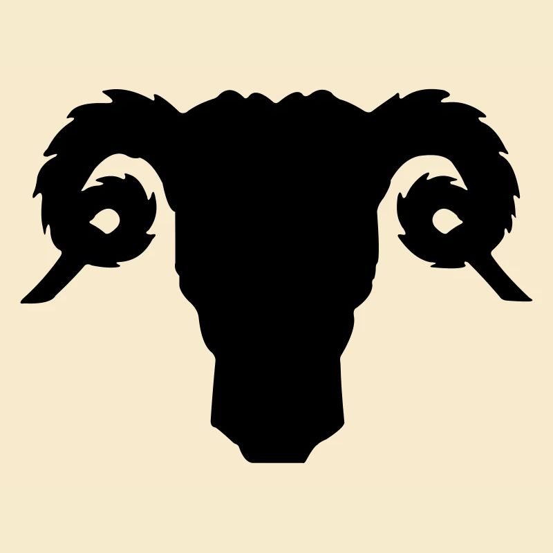 Buck or ram head shadow image