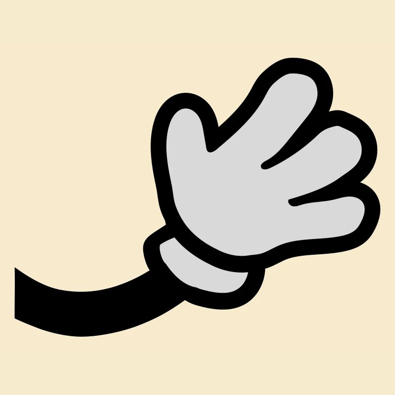 Winkende Comic Hand