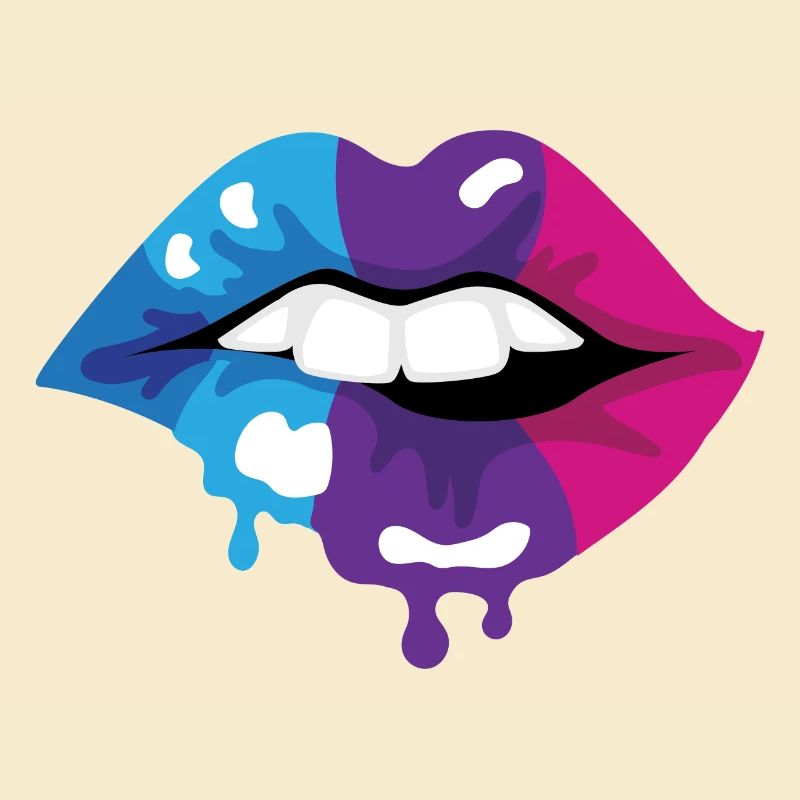 Farbige Lippen