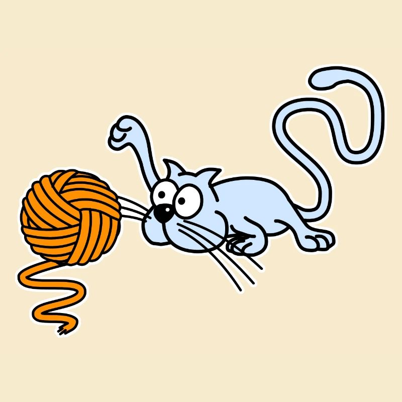 Katze spielt mit einem Ball