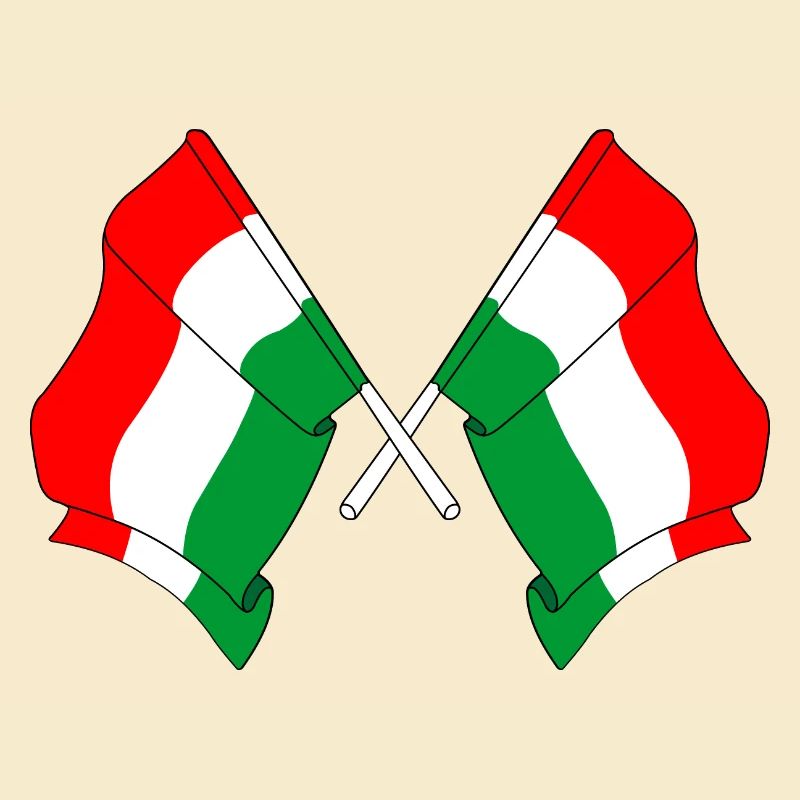Two flags Hungary
