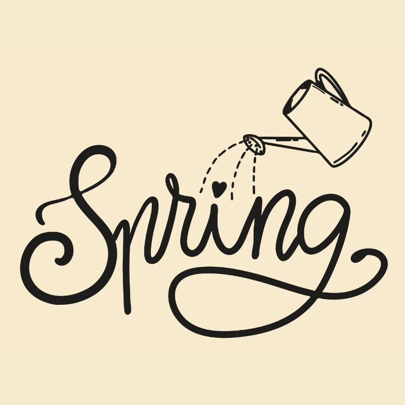 spring frühlingsbeginn garten gießen beet