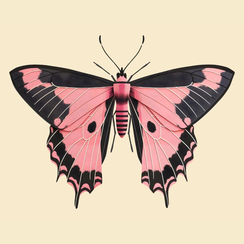Papillon rose