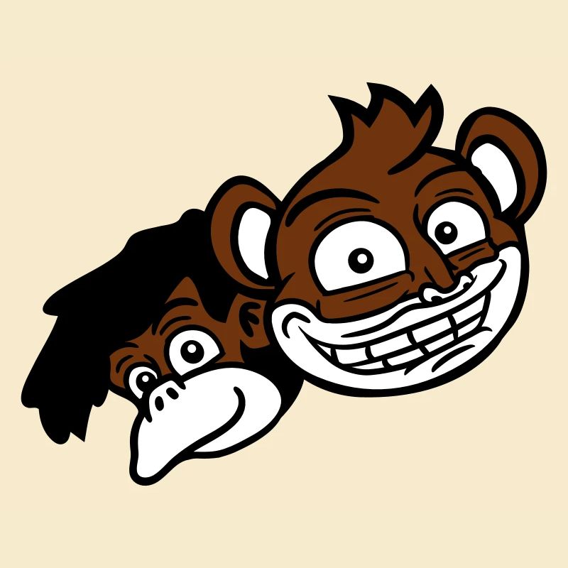 2 Funny Monkey Faces Two Friends Crew Team