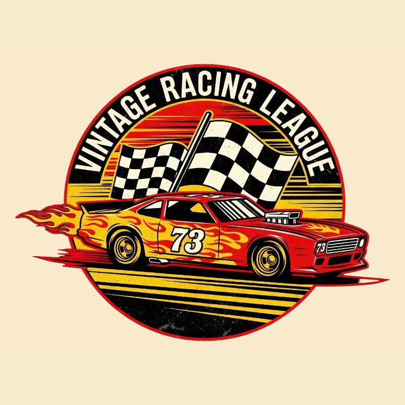 Conception de drapeaux de course vintage