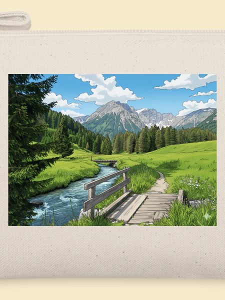 Alpine Flussweg Panorama