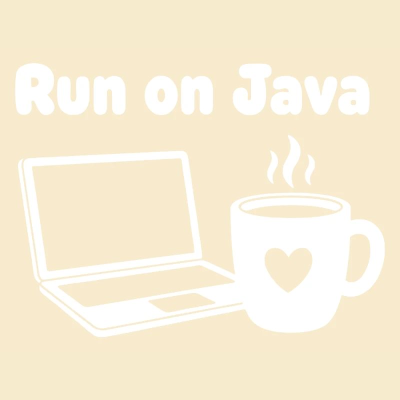 Java Lauf Café Laptop Herz