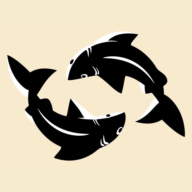 Fische Kreis Flow Emblem