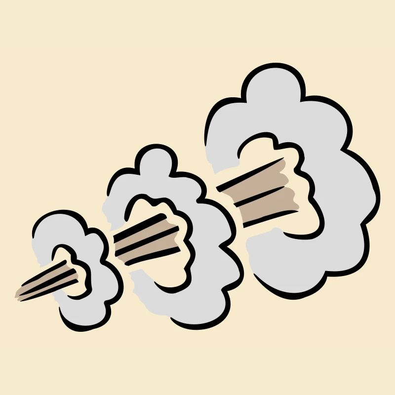 Lauter Furz Explosion Lustig Klohumor Comic Wolke