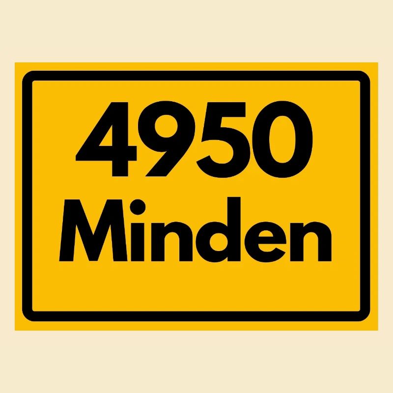 ALTE POSTLEITZAHL PLZ RETRO 4950 MINDEN
