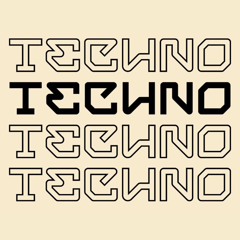 Techno-modernes Typografie-Logodesign