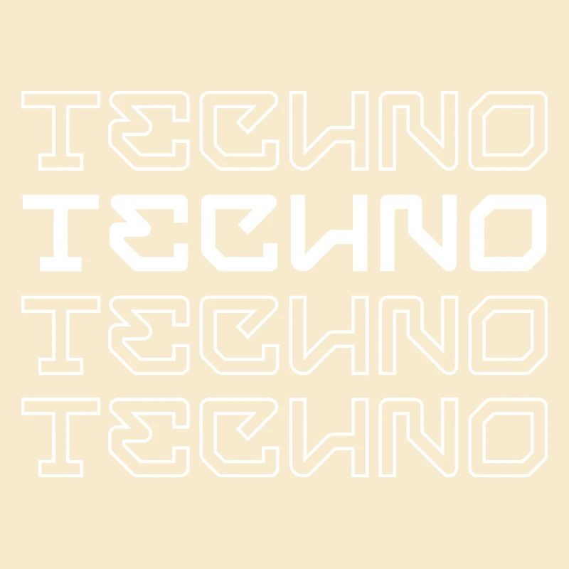 Techno-modernes Typografie-Logodesign