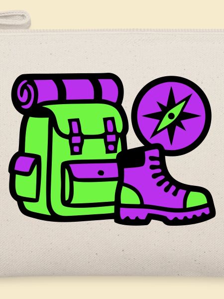 Hiking Backpack Compass Graphic
