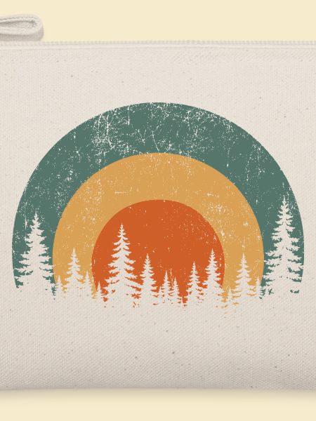 Retro Pine Silhouette im Freien