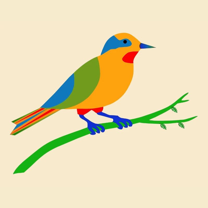 Vielfarbiger Vogel