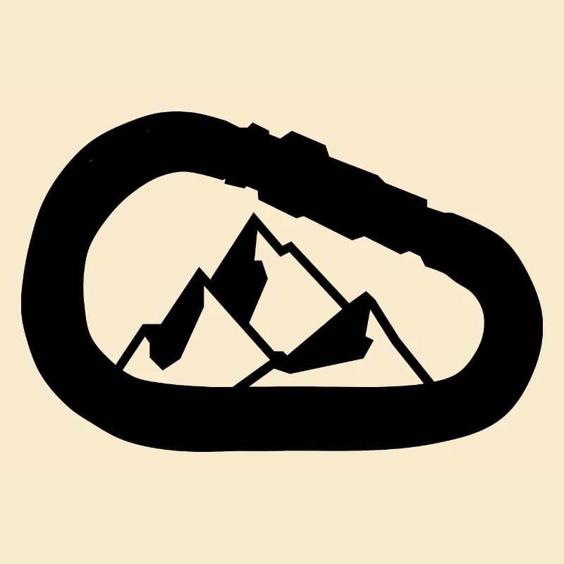 Klettern Karabiner mit Berge