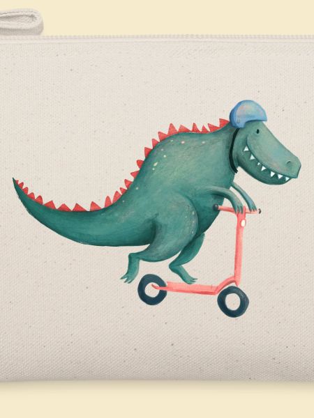 T-Rex fährt E-scooter