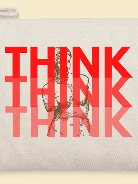 Red Think Overlay-Typografie