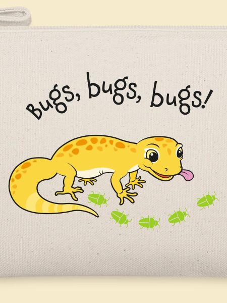 Leopardgecko mit Köstlichkeiten