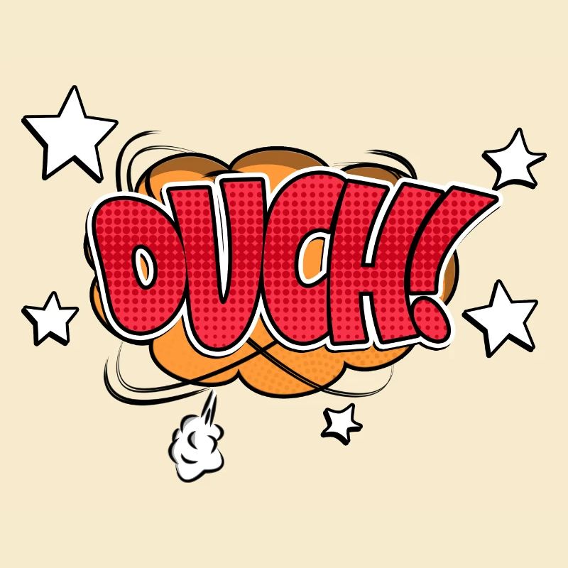 Ouch! Comic Style Bubble Graffiti Lettering