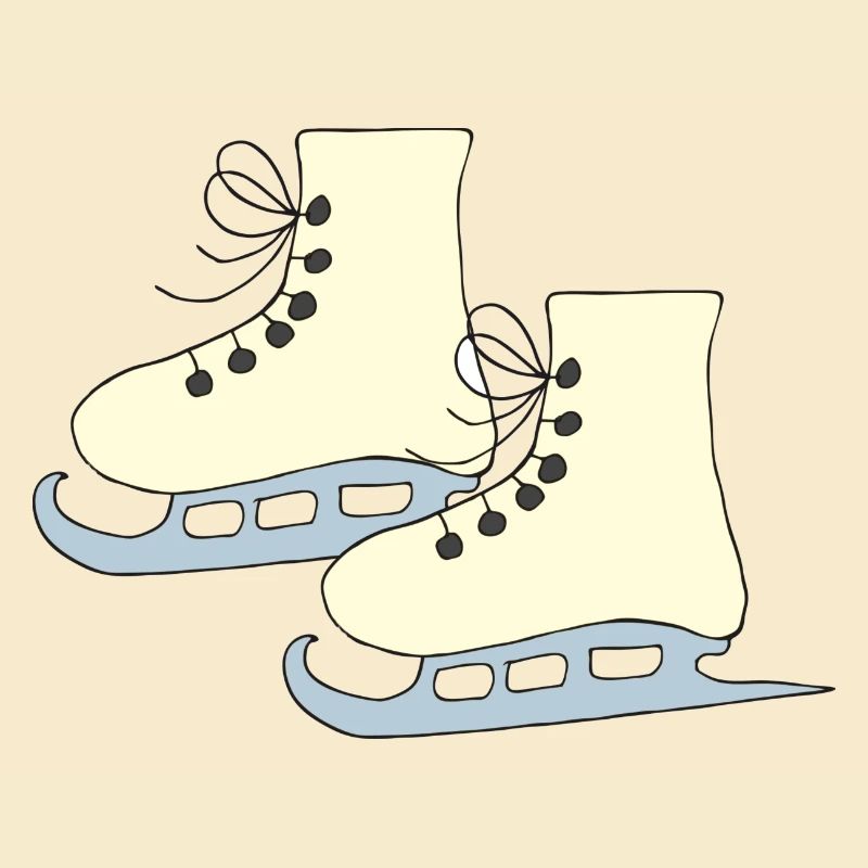 schlittschuhe gelb