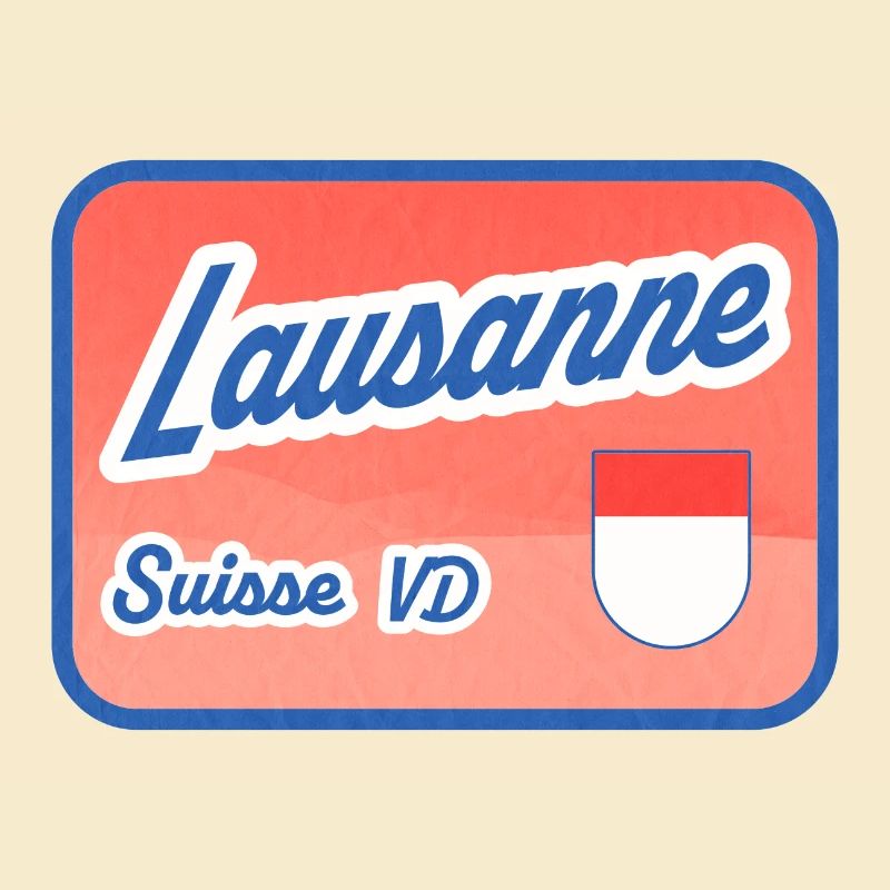Lausanne Retro Schild Suisse VD