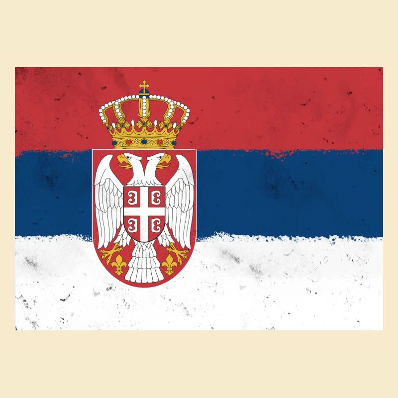 Flagge Serbiens