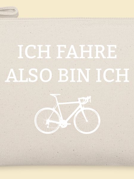 Fahrrad mit humoristischem Spruch