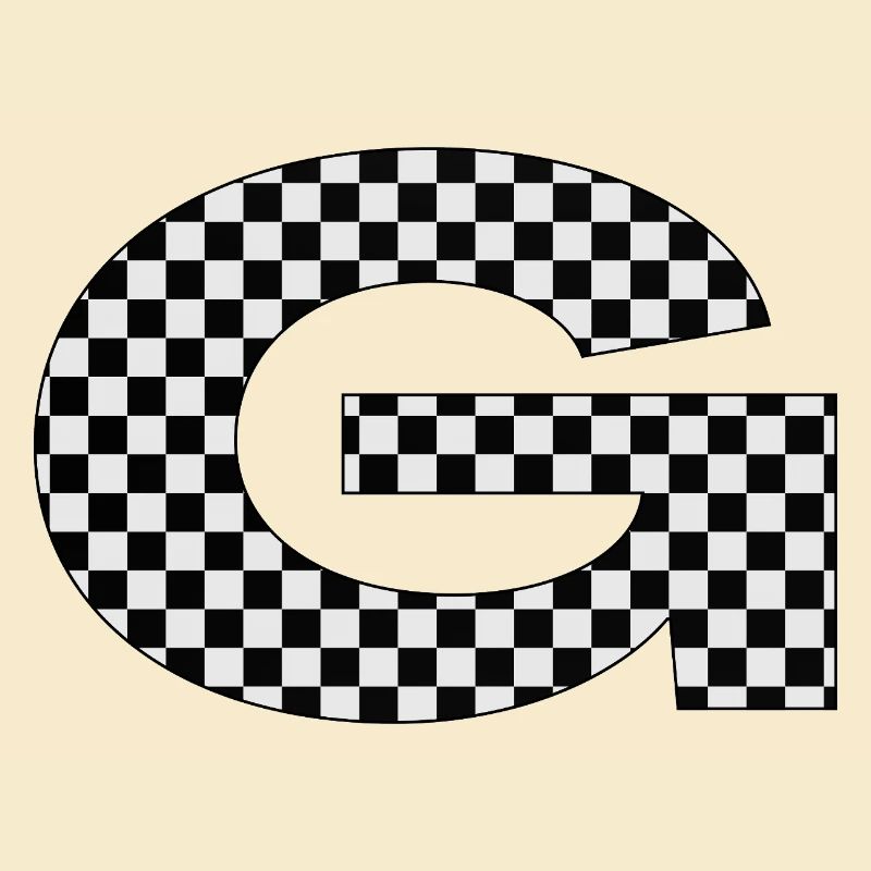 Letter G Checkerboard pattern