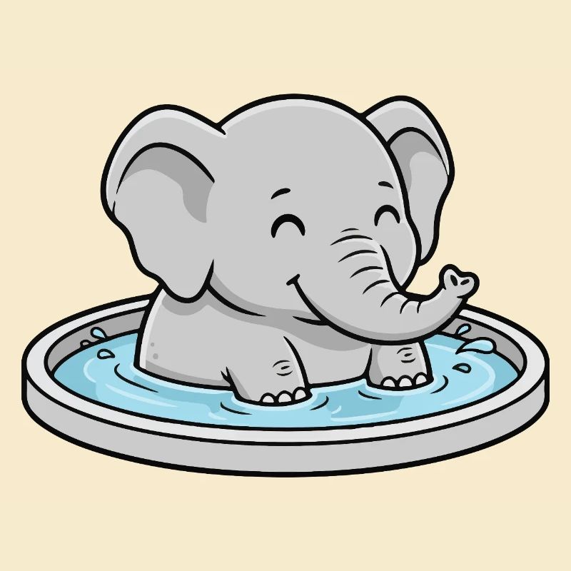 Elefant im Planschbecken