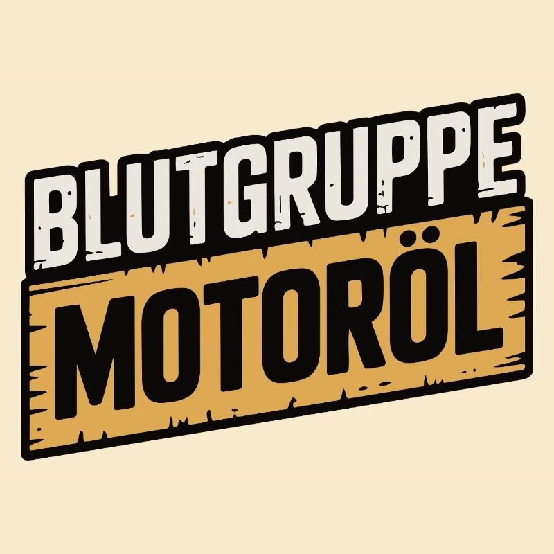 Blutgruppe Motoröl Schrauber Design