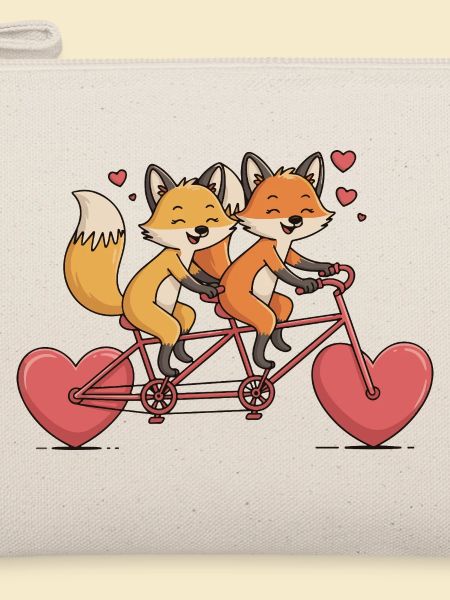 Foxen-Tandem mit Herzliebe fuchs paar