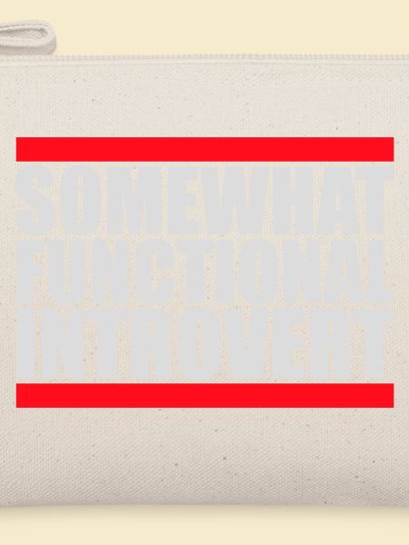 Somewhat Functional Introvert Spruch Logo Text