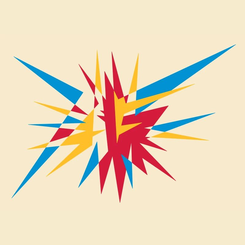 Explosion und Strahlen