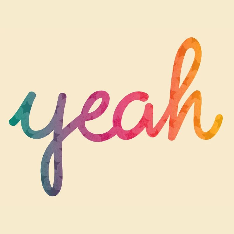 Yeah Typography rainbow