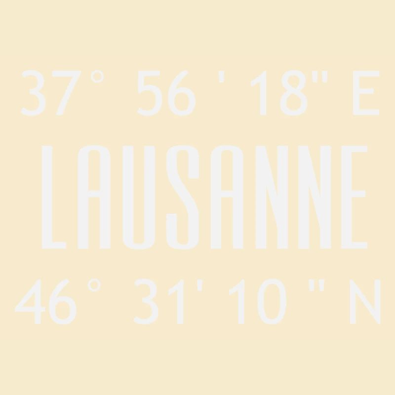 Coordonnées Lausanne typographique