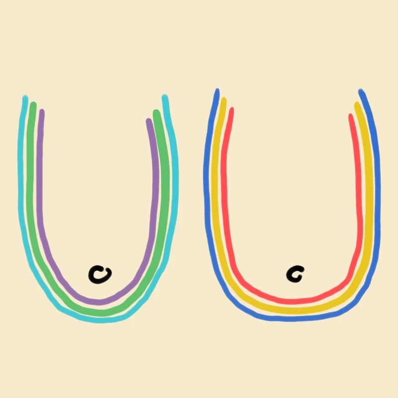 Brüste bunt