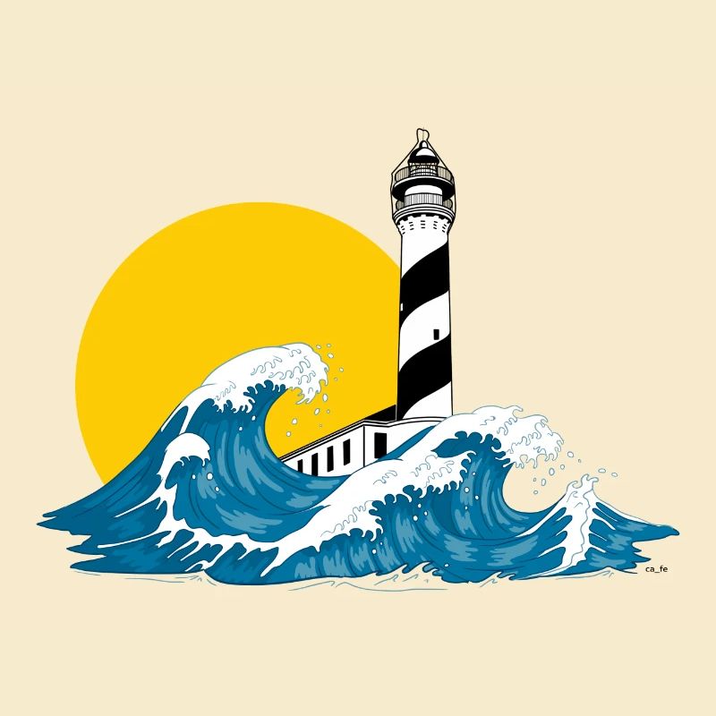lighthouse wave Menorca