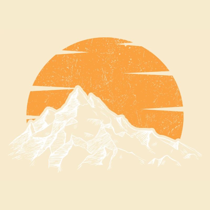 Sunset Peak Mountain Silhouette